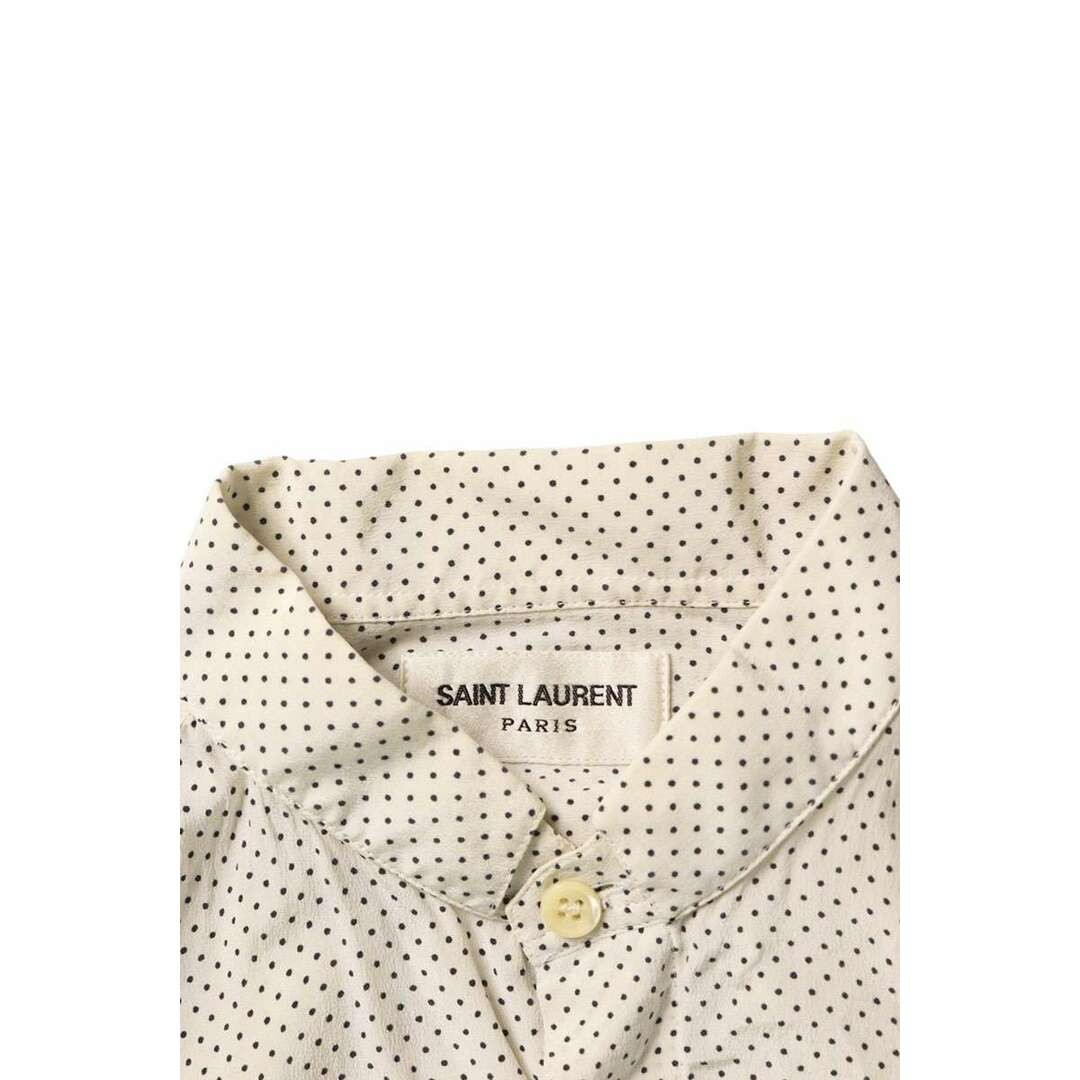 Saint Laurent Paris 467312 Y301W camicia manica lunga seta piccoli punti uomo 36 usata 34