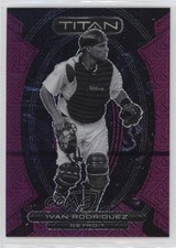2023 Panini Chronicles Titan Purple Mojo Prizm 11/50 Ivan Rodriguez #23 HOF 0qn