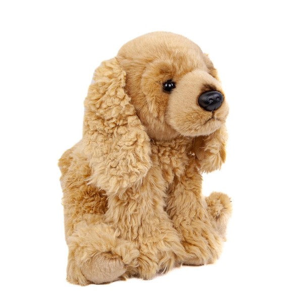 Kuscheltier Hund Cocker Spaniel 28 Cm Sitzend Goldblond PlüSchhund Stofftier-image