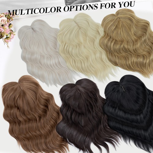 NEW Natural Thick Hairpiece As Human Hair Topper Women Wiglet Clip In On Toupee - Picture 4 of 111