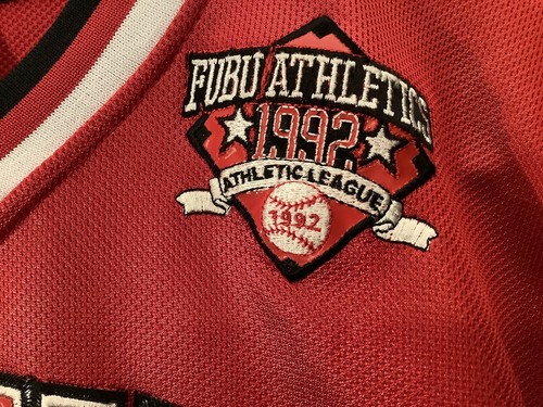 FUBU ATHLETICS RED JERSEY 1992 BROOKLYN NYC BOYS SIZE SMALL 8-10 LIMITED EDITION - Picture 4 of 7