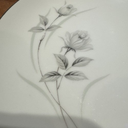 VTG Harmony Rose 8 Dessert plates Silver Rose Fine China Replacement 3504 Japan - Picture 6 of 7