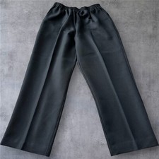 Alfred Dunner Women's 12 Black Elastic Waist Pull On Dress Pants Pockets