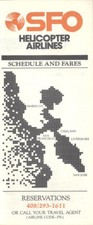 SFO Helicopter Airlines system timetable 3/2/82 2103 Buy 4+ save 50%