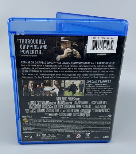 J. Edgar (Blu-Ray, 2011) Leonardo DiCaprio Clint Eastwood Film - Bild 3 von 3