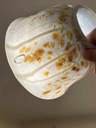 Salpicaduras de vidrio soplado a mano pantalla de iluminación 3 1/4” montador ¡BONITO!! - Imagen 16 de 17