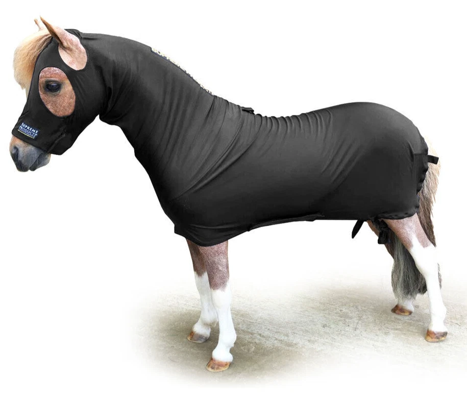 Supreme Products Miniature Body Wrap Shetland Falabella Mini Costume Lycra Noir