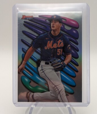 Colin Houck 2023 Bowman's Best Baseball SH-24 Shellacked Refractor RC SP Mets