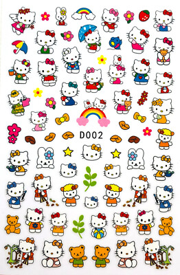 Hello Kitty Nagelsticker Nail Art selbstklebend Disney Comic Tattoo D002-1193