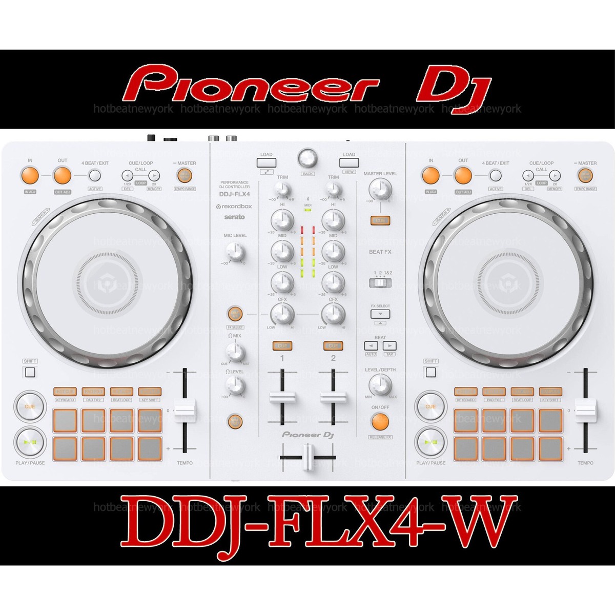 【新品未使用】pioneer DDJ-FLX4-W Buy Pioneer DDJ-FLX4-W 2-Channel Rekordbox Serato Lite DJ