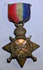 14-15 STAR TO PRIVATE EVANS R.A.M.C also served GLOUCESTERS & ROYAL ENGINEERS