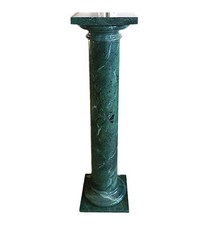 Hand-Turned Green Classic Marble Column Home Design