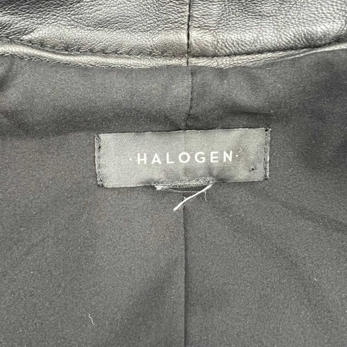 Halogen Black Zip Classic Leather Jacket | Excellent Condition - Picture 7 of 8