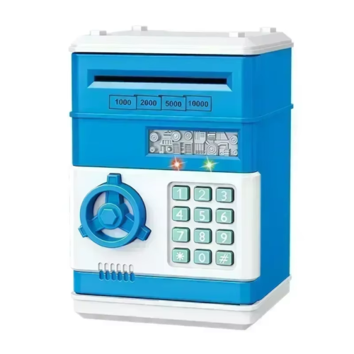 Electronic Piggy Bank Automatic Mini Safe Coins Cash Saving Money Box Password C - Picture 10 of 12