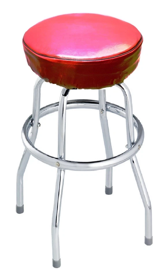 Bar Stool Slip On Cover With Foam Padded made of high quality vinyl BURGUNDY - Image 2 of 2