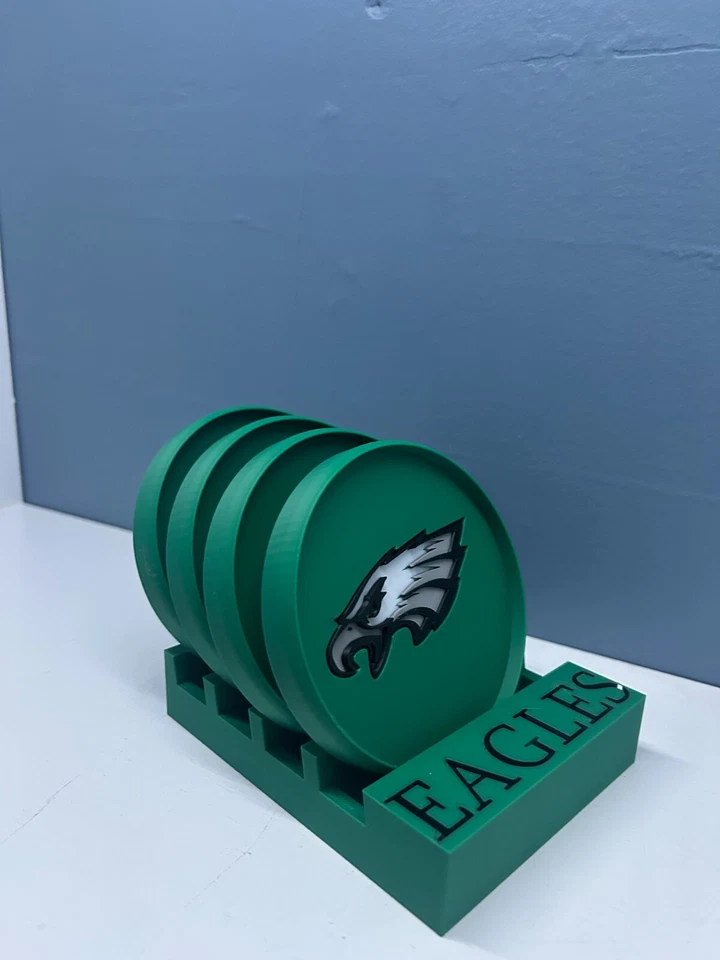NFL Fútbol 4 Pulgadas, Copa de Vino o Taza Posavasos y Soporte para Posavasos Foto 3 de 4
