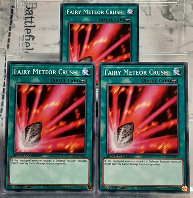 YUGIOH Playset - 3x Fairy Meteor Crush - Speed Duel GX: Midterm Paradox - EN/NM