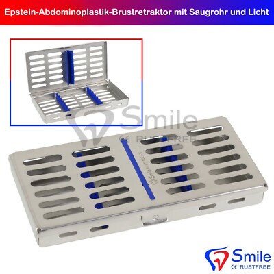 10er Sterilisationsbehälter for 7 Instrument Sterilcontainer Cash Box Wash Tray 10er Sterilisationsbehälter for 7 Instrument Sterilcontainer Cash Box Wash Tray