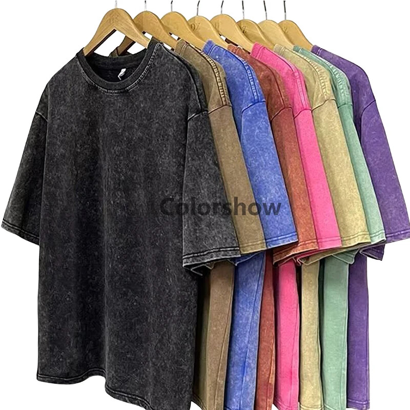 Unique Washed T Shirt for Men - Oversized Casual Vintage