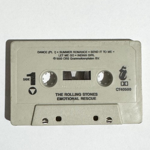 The Rolling Stones Emotional Rescue Cassette Tape Warner 1980 Reissue USA Press - Picture 4 of 6
