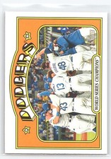 2021 Topps Heritage #1 World Series Champions Dodgers World Series Champions