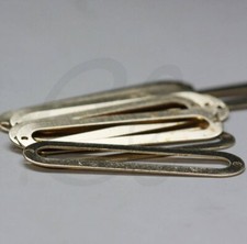 10 Pieces Raw Brass Cut Rectangle 2 Holes Link 46x12mm CW-3734C