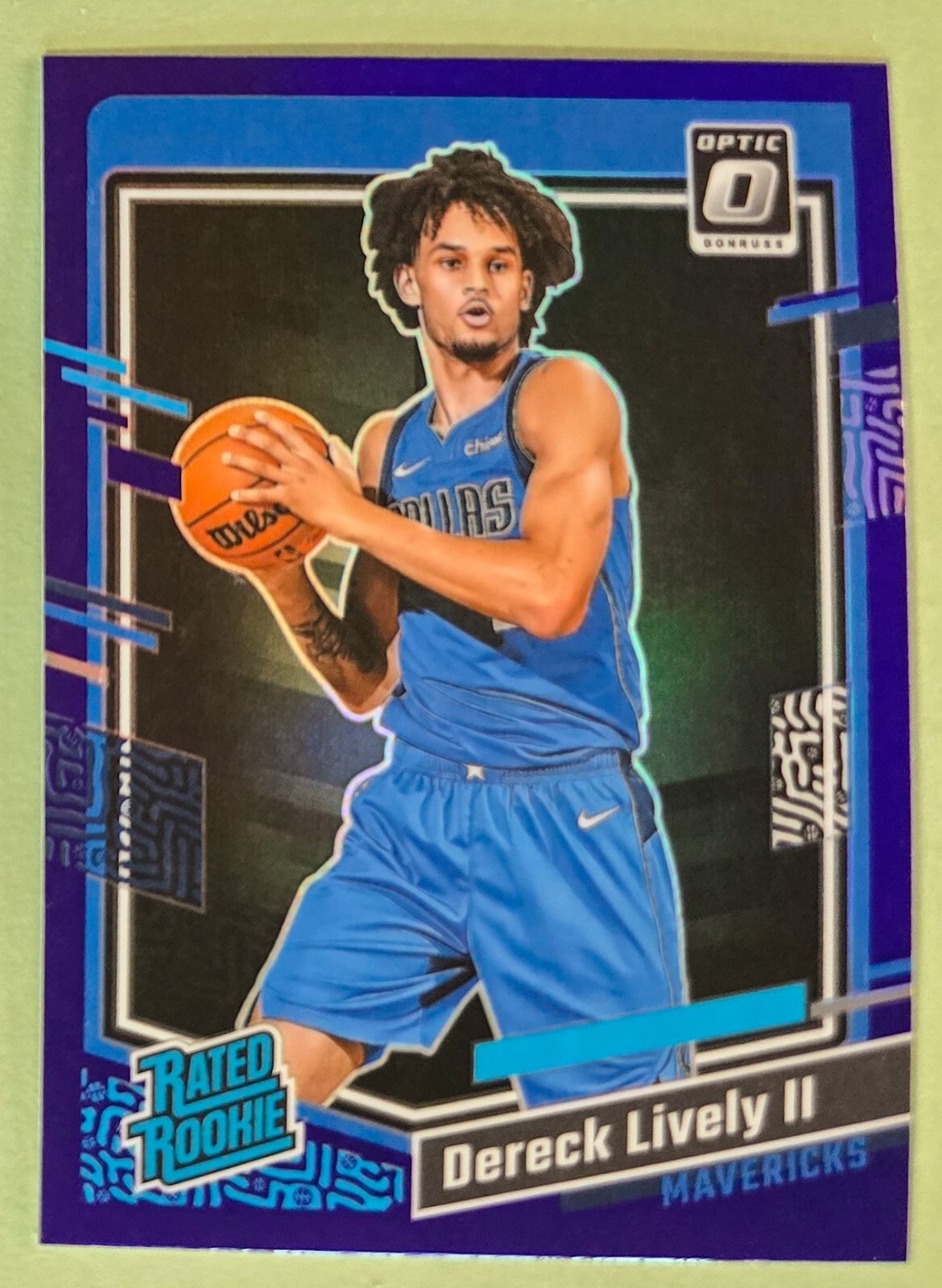 Dereck Lively II 2023-24 Donruss Optic #245 Purple Holo Prizm Rated Rookie