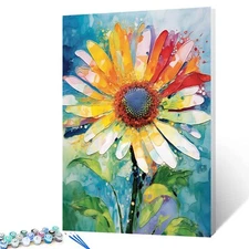 Aihonmin Beautiful Flower Paint by Number for Adult and Kids Beginner,Floral ...