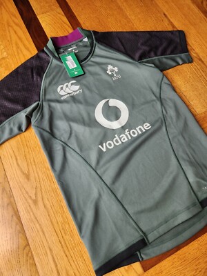 Canterbury Ireland Rugby Jersey IRFU Green w/ Black Vodafone Size Small  **NEW**