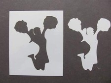 L664 Cheerleader STENCIL Durable Airbrush Mylar Made in USA