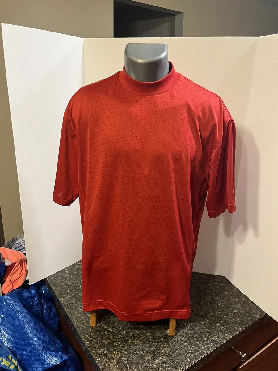 Red nike mock turtleneck golf deals