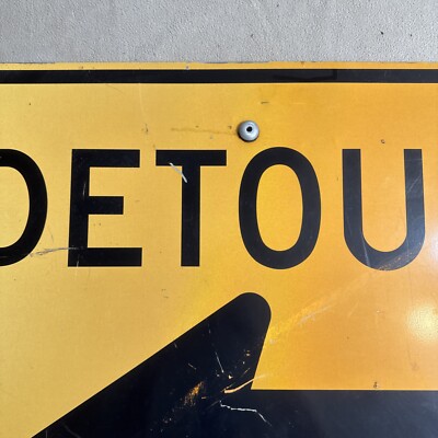 Retired Authentic Road Street Sign (Detour) 30