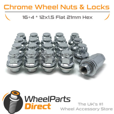 Wheel Nuts & Locks (16+4) 12x1.5 for Toyota Auris [Mk2] 12-18 on Original Wheels