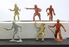 Marx 54mm Cowboys Set of Six Different Poses