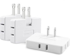 3 Pack AC Flat Wall Outlet Extender Flat Plug Outlet Wall Adapter for Home
