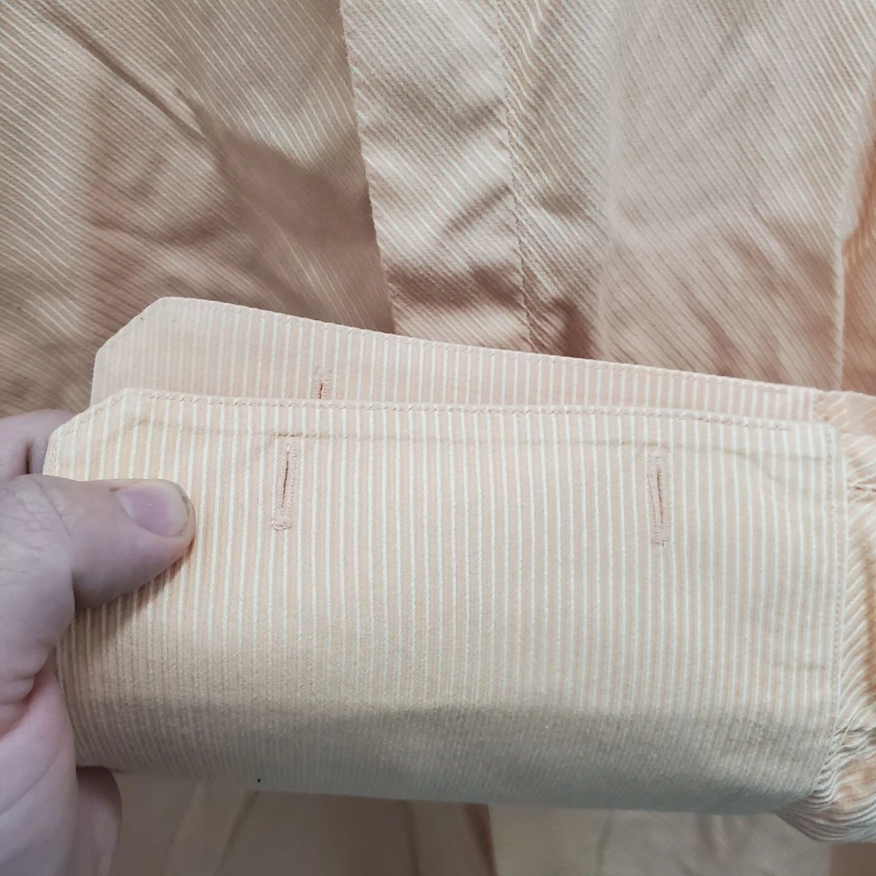 Camisa de vestir Angelino vintage blanca melocotón rayas 3D puño francés abotonada 18-46 Foto 4 de 4