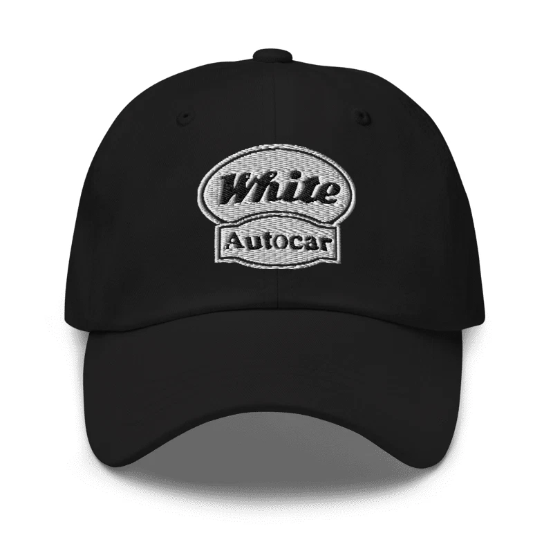 White Autocar Embrodiery Logo Black Color Adjustable Classic Dad Hat