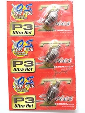 OS P3 Turbo Ultra Hot Off-Road Nitro Glow Plug - 3 Pack 71641300  