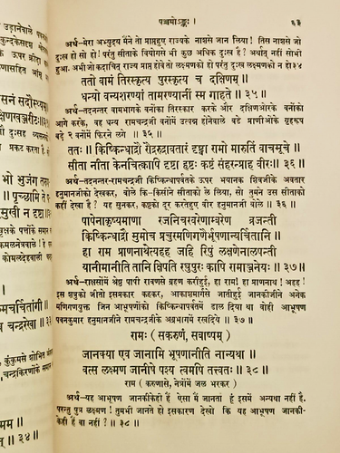 INDIA RARE: HANUMAN NATAKAM BHASHATIKA SAHIT, SANSKRIT-HINDI 1903 DAMODAR MISHRA - Picture 6 of 9