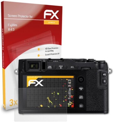 AtFoliX Panzerfolie Für Fujifilm X-E1 – Entspiegelt, Stoßdämpfend, Kratzfest (3H)