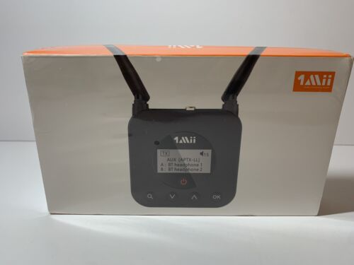 NEW 1Mii B06TX+ Long Range Bluetooth 5.2 Transmitter Tv/pc/projector To Wireless - Afbeelding 1 van 3