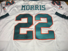 MERCURY MORRIS MIAMI DOLPHINS 17-0 WCOA SIGNED OFFICIAL LICENSED REEBOK JERSEY