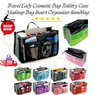 Neu Reise Damen Kosmetiktasche Kulturbeutel Make-up Tasche Einsatz Organizer Handtasche