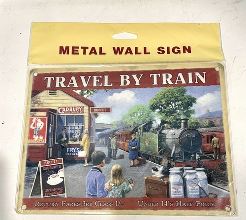 Letrero de pared de metal Cadbury's Steam Train Day Out 8”x6” dulce y nostálgico - Imagen 2 de 4