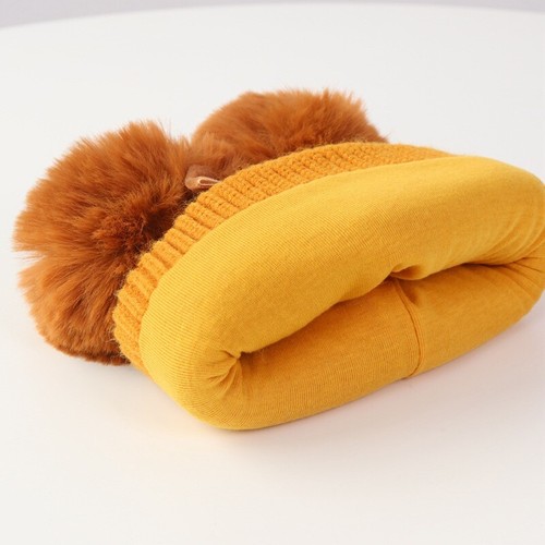 Kinder Mütze Winter Strickmütze Weich Junge Mädchen Beanie mit zwei Bommeln - Bild 6 von 21