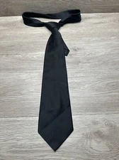 Bragard Men’s Polyester Solid Black Neck Tie