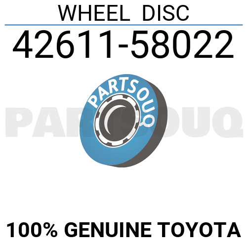 4261158022 Genuine Toyota WHEEL DISC 42611-58022 | eBay