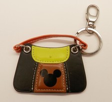 Disney Purse Shaped w.Mickey Mouse Logo Keyring Key Ring 2 3/4"