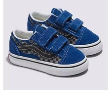NIB Vans Old Skool V Reflective Flame True Blu Toddler Sneaker Kicks Size 5