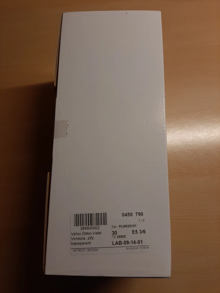 Velou Deko Vase Venezia transparent  Kreativ + Bastelset 6 NEU OVP HSE - Bild 2 von 3